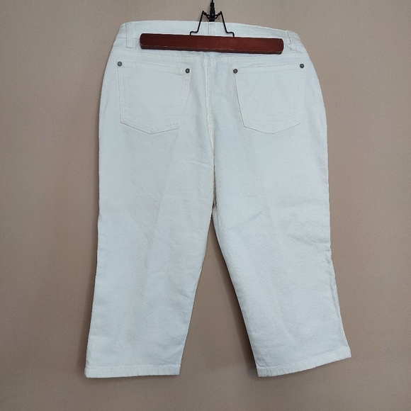 Eileen Fisher white slim capri eco collection - Picture 3 of 9